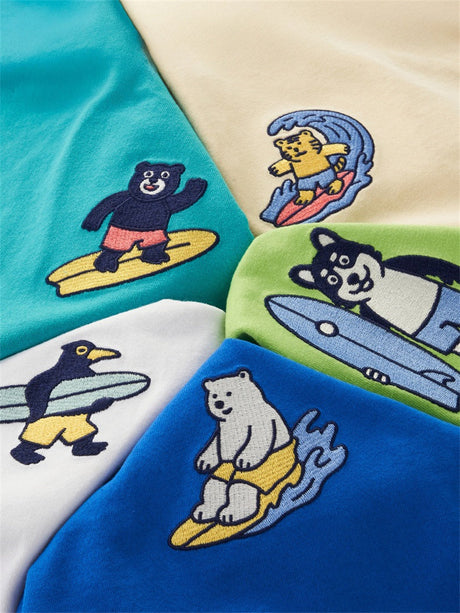 Liber Summer Men's Double needle seams at cuff hem Cartoon T-shirts