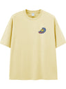 Liber Summer Men's Double needle seams at cuff hem Cartoon T-shirts