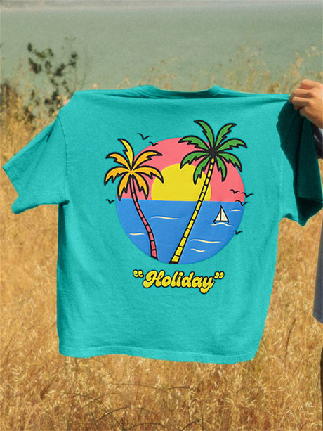 Liber Summer Men's Printed Seaside T-shirts