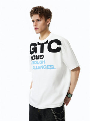 Liber Summer Men's Printed Letter T-shirts