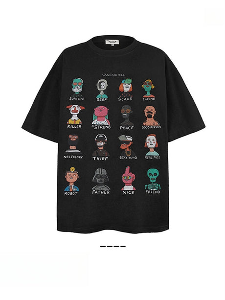Liber Summer Men's Printed Cartoon T-shirts