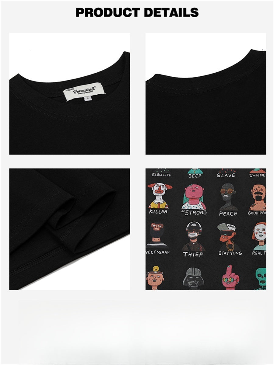 Liber Summer Men's Printed Cartoon T-shirts