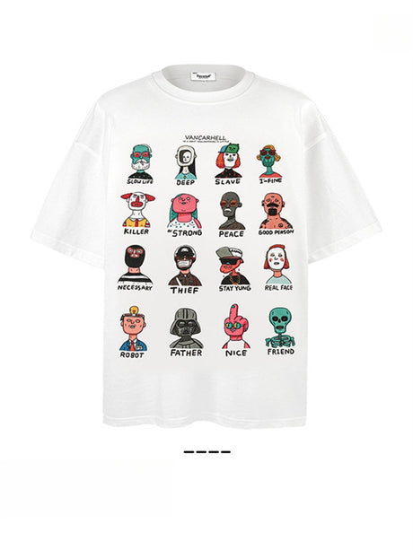 Liber Summer Men's Printed Cartoon T-shirts