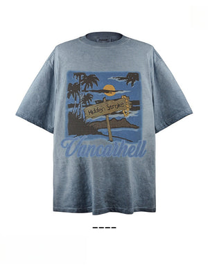 Liber Summer Men's Printed Graffiti T-shirts