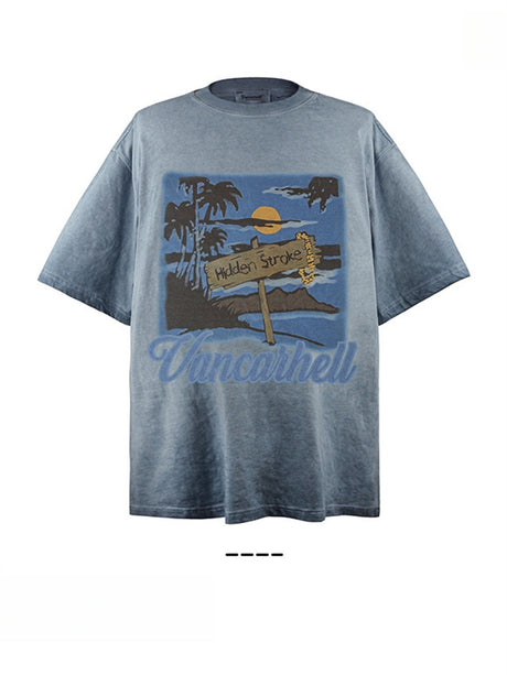 Liber Summer Men's Printed Graffiti T-shirts