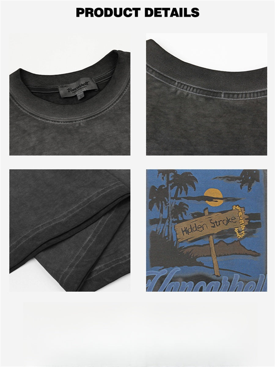 Liber Summer Men's Printed Graffiti T-shirts
