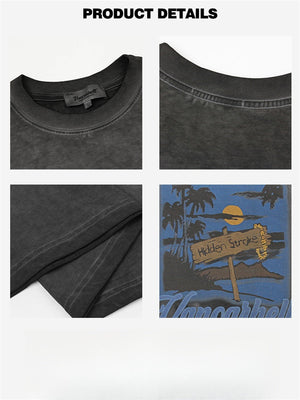 Liber Summer Men's Printed Graffiti T-shirts