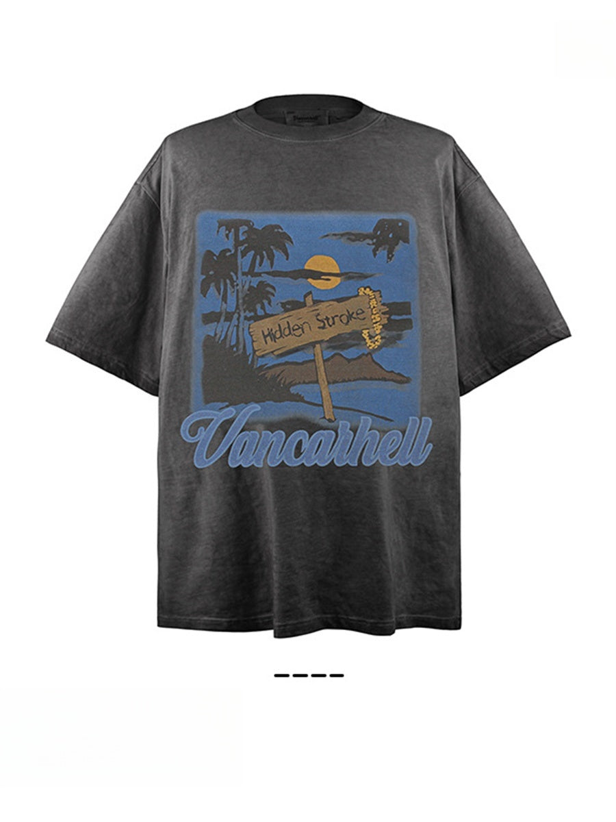 Liber Summer Men's Printed Graffiti T-shirts