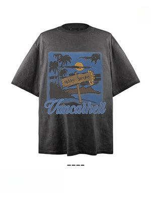 Liber Summer Men's Printed Graffiti T-shirts