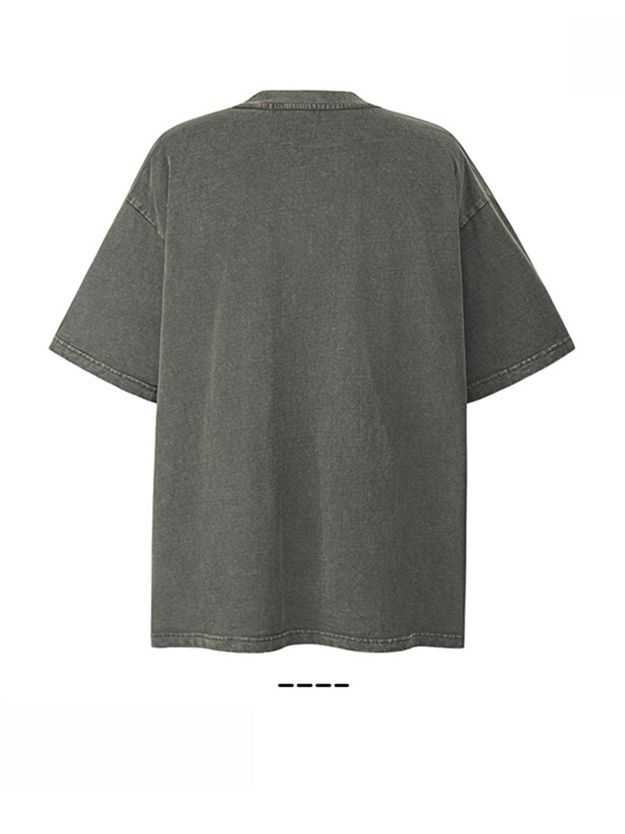 Liber Summer Men's Printed Letter T-shirts