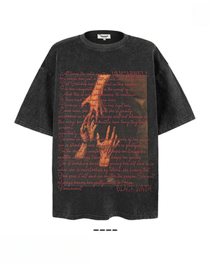 Liber Summer Men's Printed Letter T-shirts