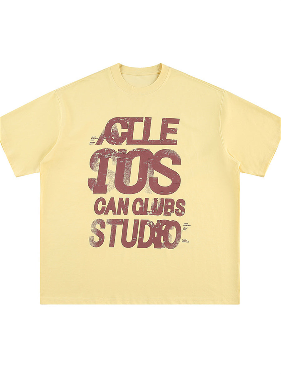 Liber SS Men's Lettering Printed T-Shirt