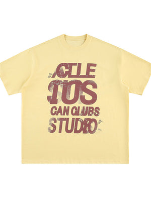 Liber SS Men's Lettering Printed T-Shirt