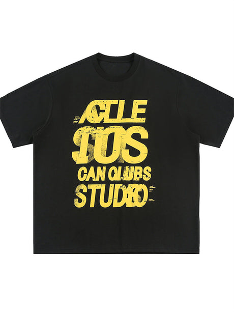 Liber SS Men's Lettering Printed T-Shirt