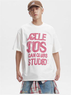 Liber SS Men's Lettering Printed T-Shirt