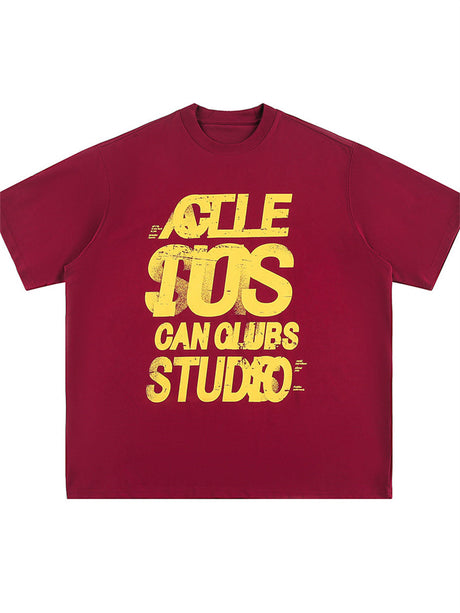 Liber SS Men's Lettering Printed T-Shirt