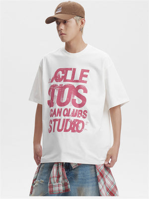 Liber SS Men's Lettering Printed T-Shirt