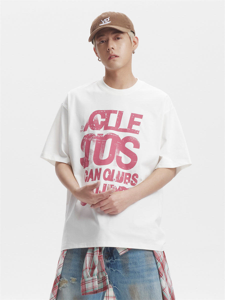 Liber SS Men's Lettering Printed T-Shirt