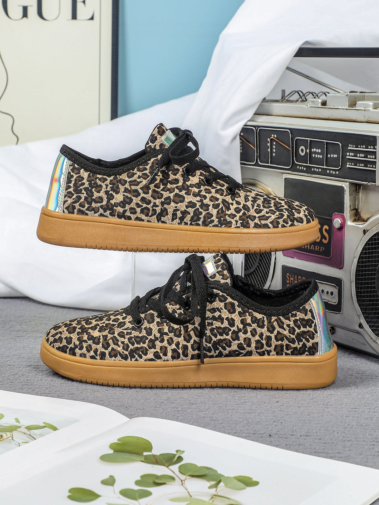 Liber Four Seasons Leopard Print Unisex Casual Sports Shoes