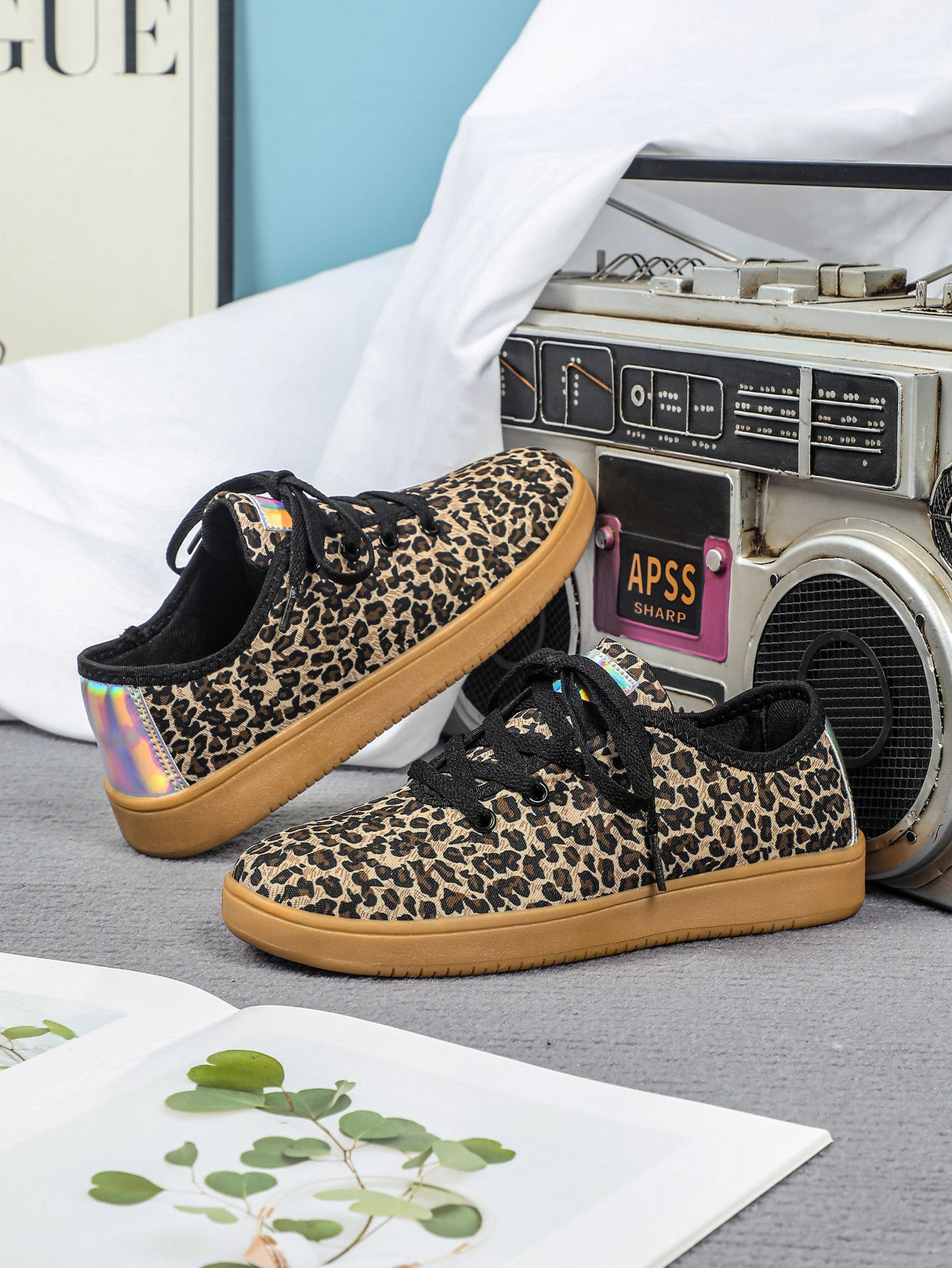 Liber Four Seasons Leopard Print Unisex Casual Sports Shoes