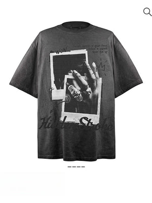 Liber Summer Men's Printed Letter T-shirts