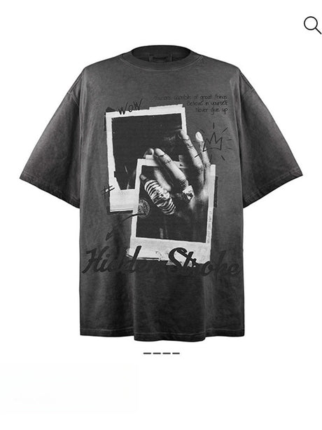 Liber Summer Men's Printed Letter T-shirts