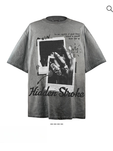 Liber Summer Men's Printed Letter T-shirts