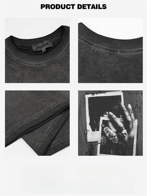 Liber Summer Men's Printed Letter T-shirts