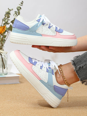 Liber Four seasons women's shoes color matching ladies sneakers