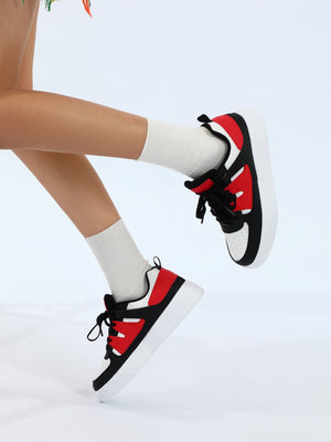 Liber Four seasons women's shoes color matching ladies sneakers