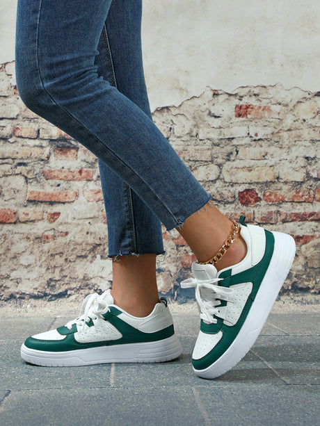 Liber Four seasons women's shoes color matching ladies sneakers