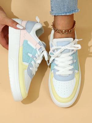 Liber Four seasons women's shoes color matching ladies sneakers