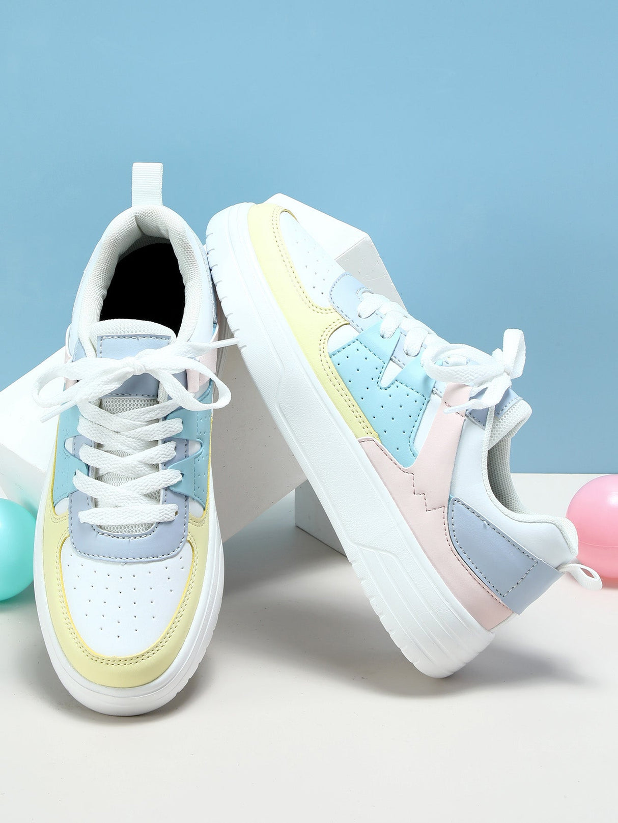 Liber Four seasons women's shoes color matching ladies sneakers