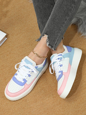 Liber Four seasons women's shoes color matching ladies sneakers