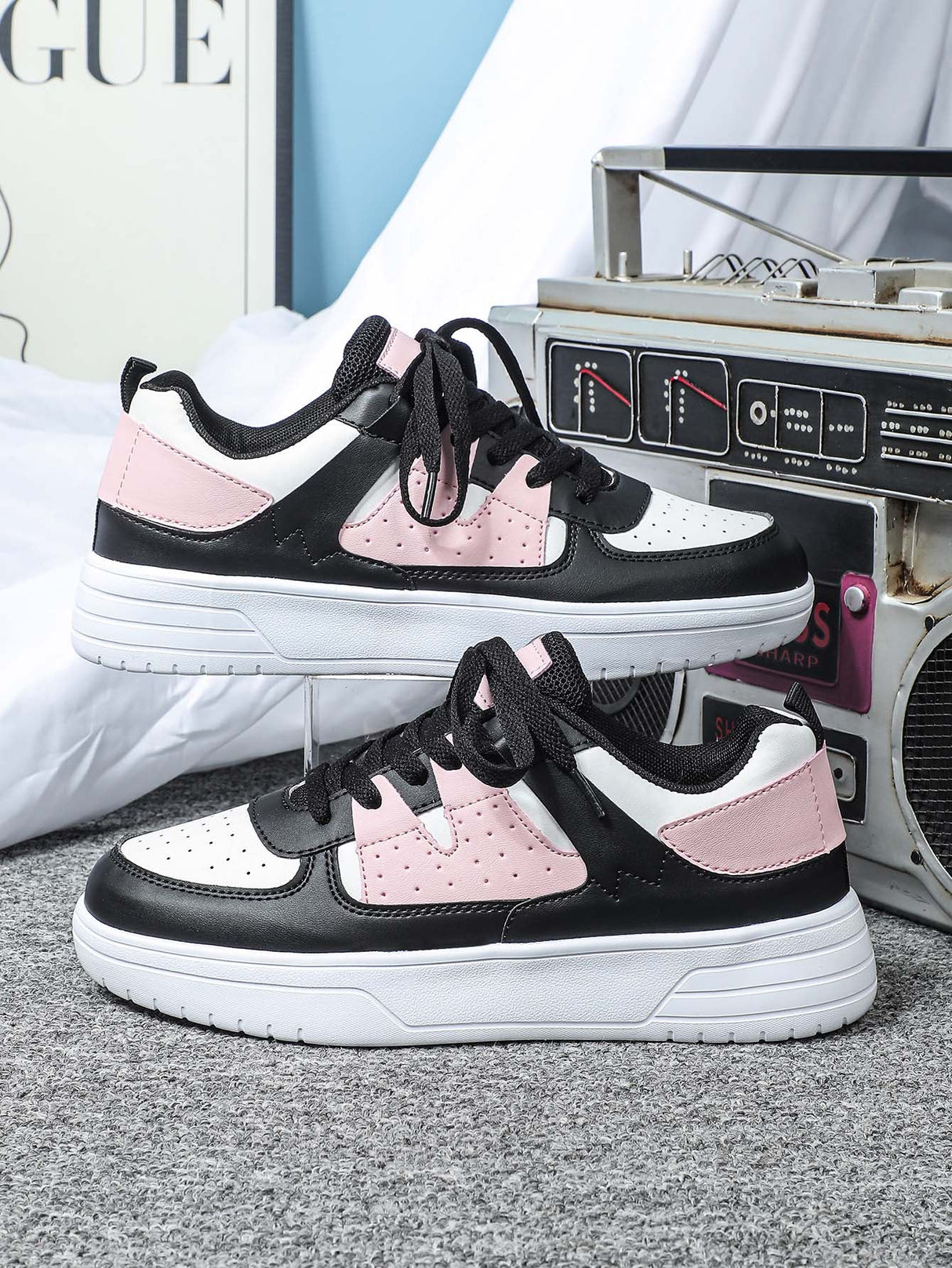 Liber Four seasons women's shoes color matching ladies sneakers