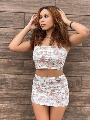 Liber Summer Women's Navel Landscape Tank tops&Camis