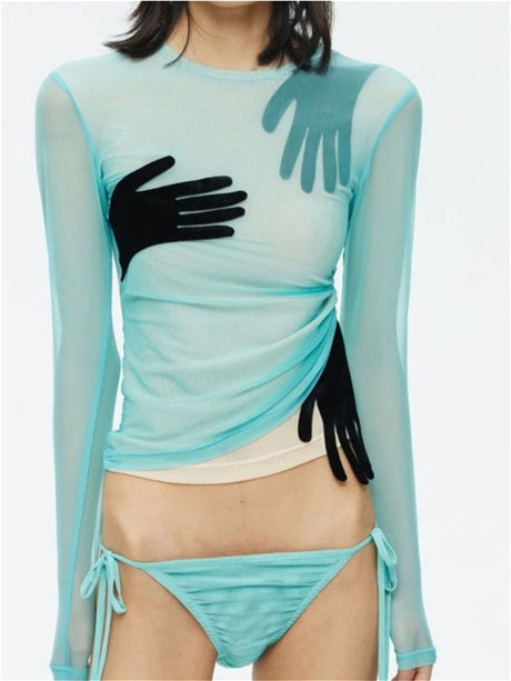 Liber Summer Women's Personalized Mesh Top