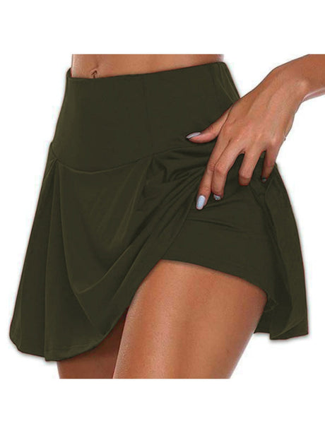 Liber Summer Women's Ice cream color Solid Color Skirts