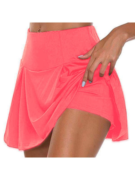 Liber Summer Women's Ice cream color Solid Color Skirts