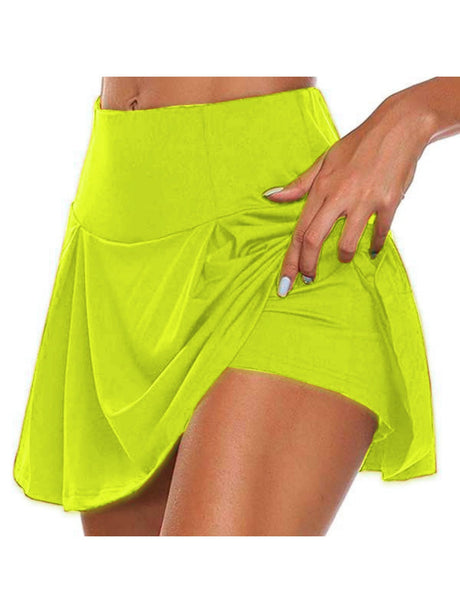 Liber Summer Women's Ice cream color Solid Color Skirts
