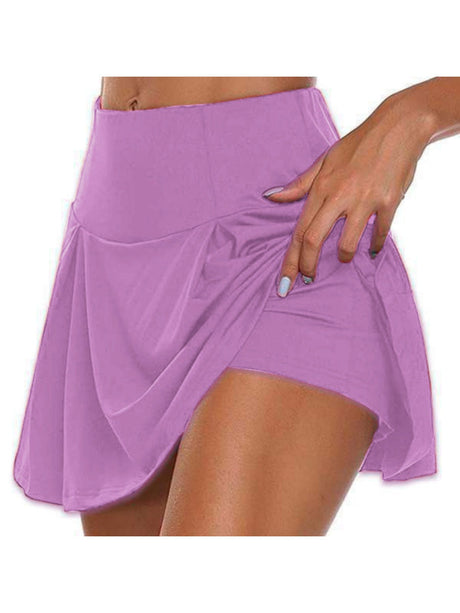 Liber Summer Women's Ice cream color Solid Color Skirts