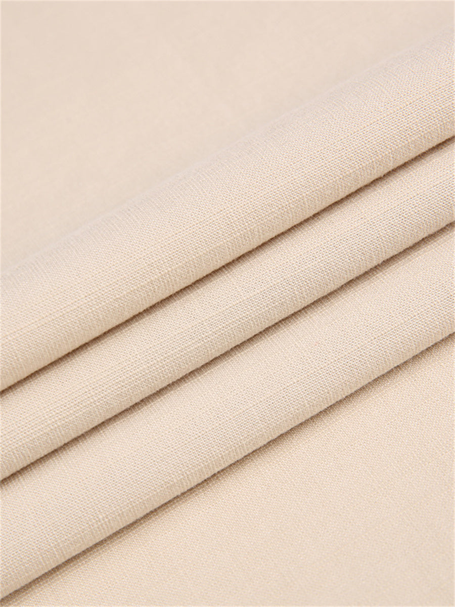 Liber Summer Men's Stand collar Solid Color Shirts