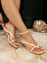 Angled High Heel Sandals