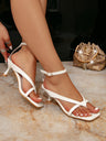 Angled High Heel Sandals