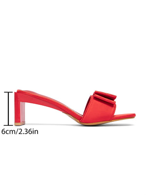 Bow High Heel Mules