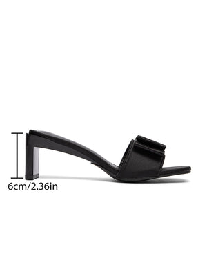 Bow High Heel Mules