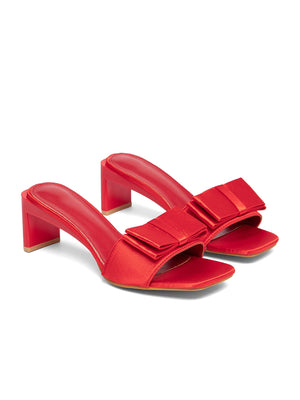 Bow High Heel Mules