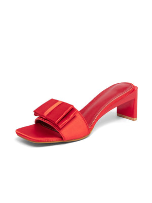 Bow High Heel Mules