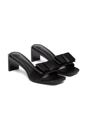 Bow High Heel Mules