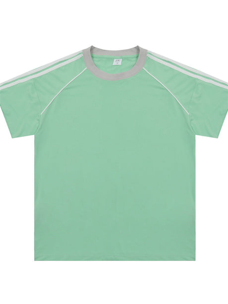 Liber Summer Men's Color matching Stripes T-shirts